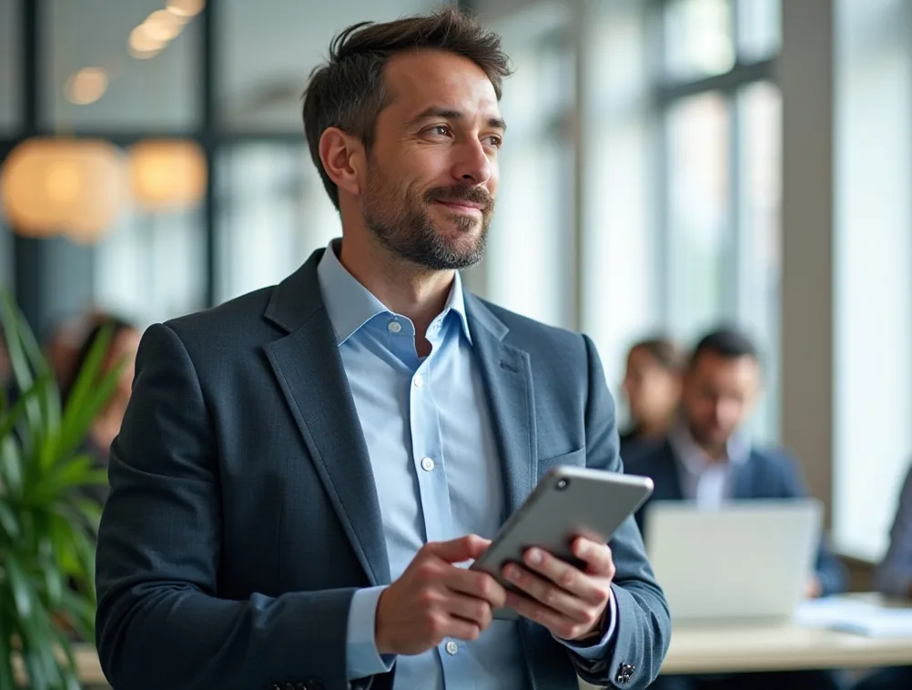 Business owner consulting on investor attraction